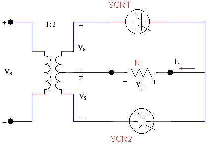 Full-wave Controlled Center-tap Rectifier Circuit