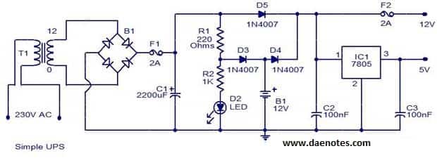 Simple UPS Circuit Diagram