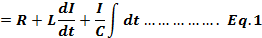 RCL Filter Circuit Equation 1