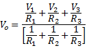 Binary Weighted Resistor DAC Equation 2
