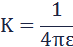 Coulombs Law Constant