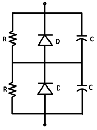 Series Combination of Diodes With Resistor & Capacitor