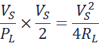 Maximum Power Transfer Equation