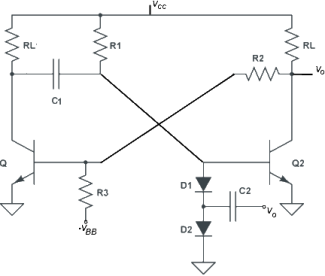 Monostable Multivibrator Delay Line Circuit